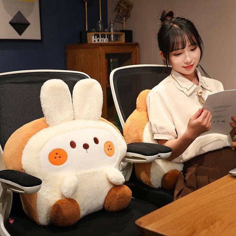 Adorable Fluffy Bunny Dog Chicken Toastie Bread Plush Toy