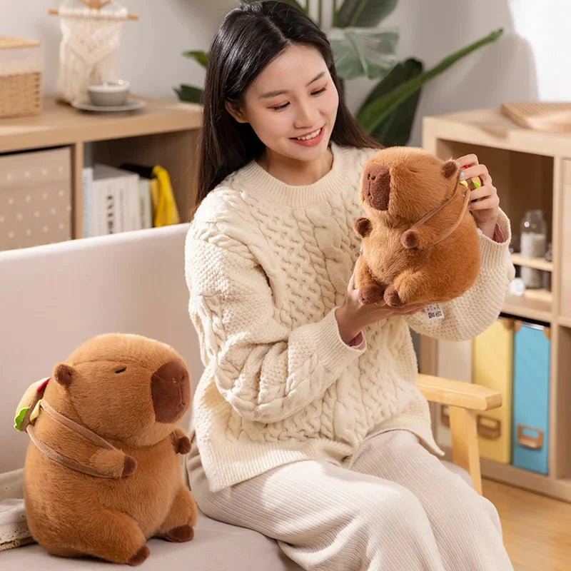 Fluffy Capybara Burger Bag Plushies