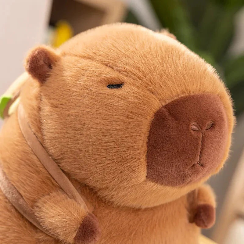 Delightful Fluffy Capybara Burger Bag Plush Toys