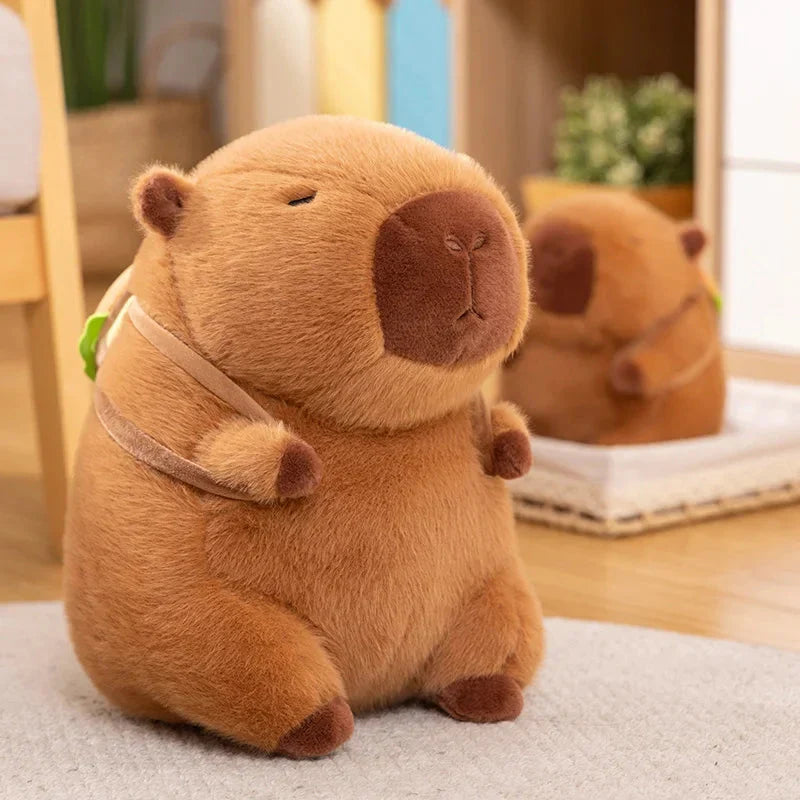 Adorable Fluffy Capybara Burger Bag Plush Toys