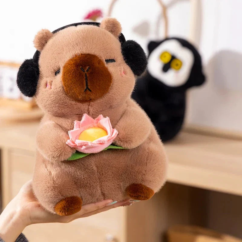 Adorable Fluffy Capybara & Monkey Buddy Plushies