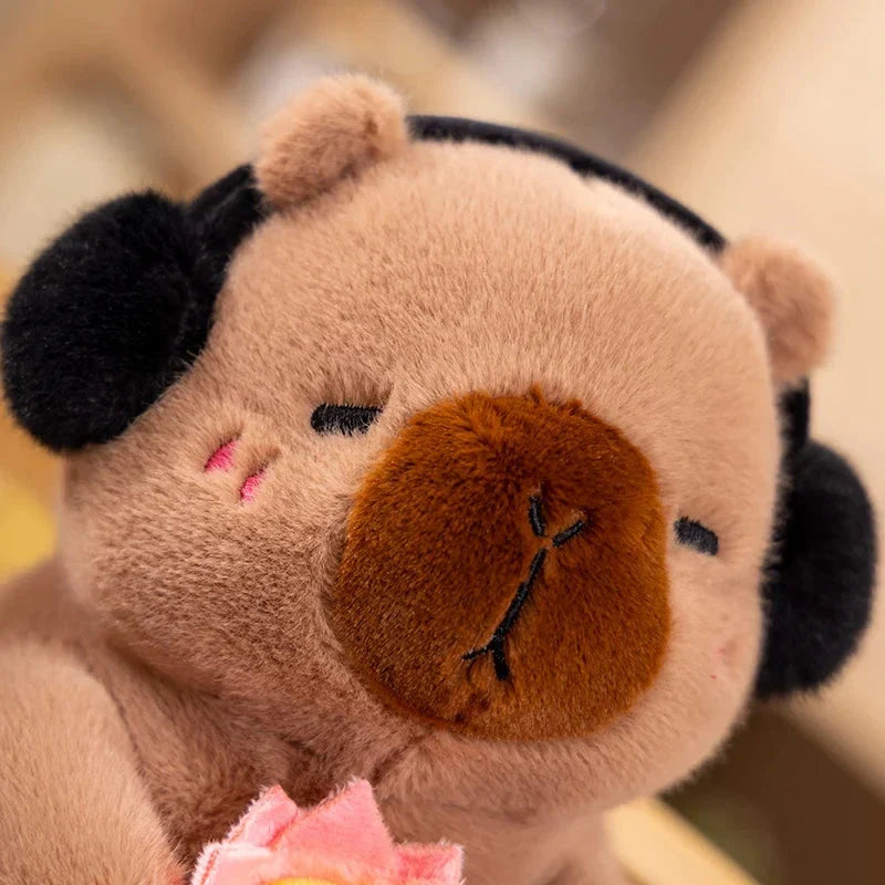 Adorable Fluffy Capybara and Monkey Plushie Friends