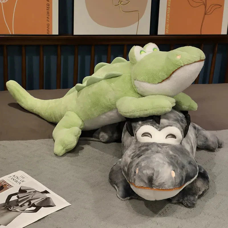 Adorably Fluffy Cheerful Crocodile and Alligator Plush Toys