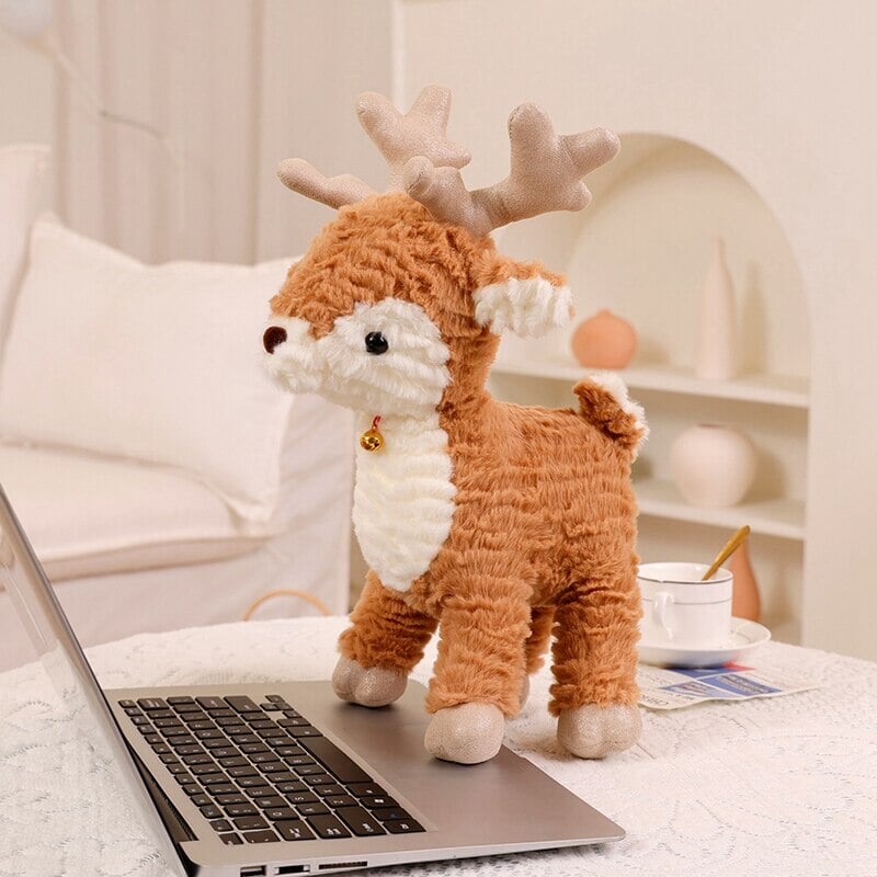 Adorable Fluffy Reindeer Plushie for a Cozy Christmas Tree!