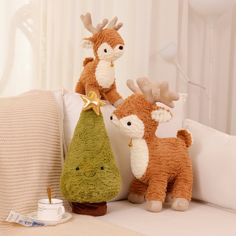 Adorable Fluffy Reindeer Plushie for a Cozy Christmas Tree!