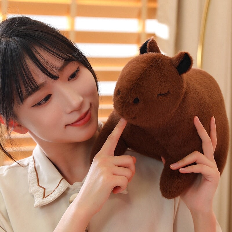 Adorable Fluffy Capybara Stuffed Animal