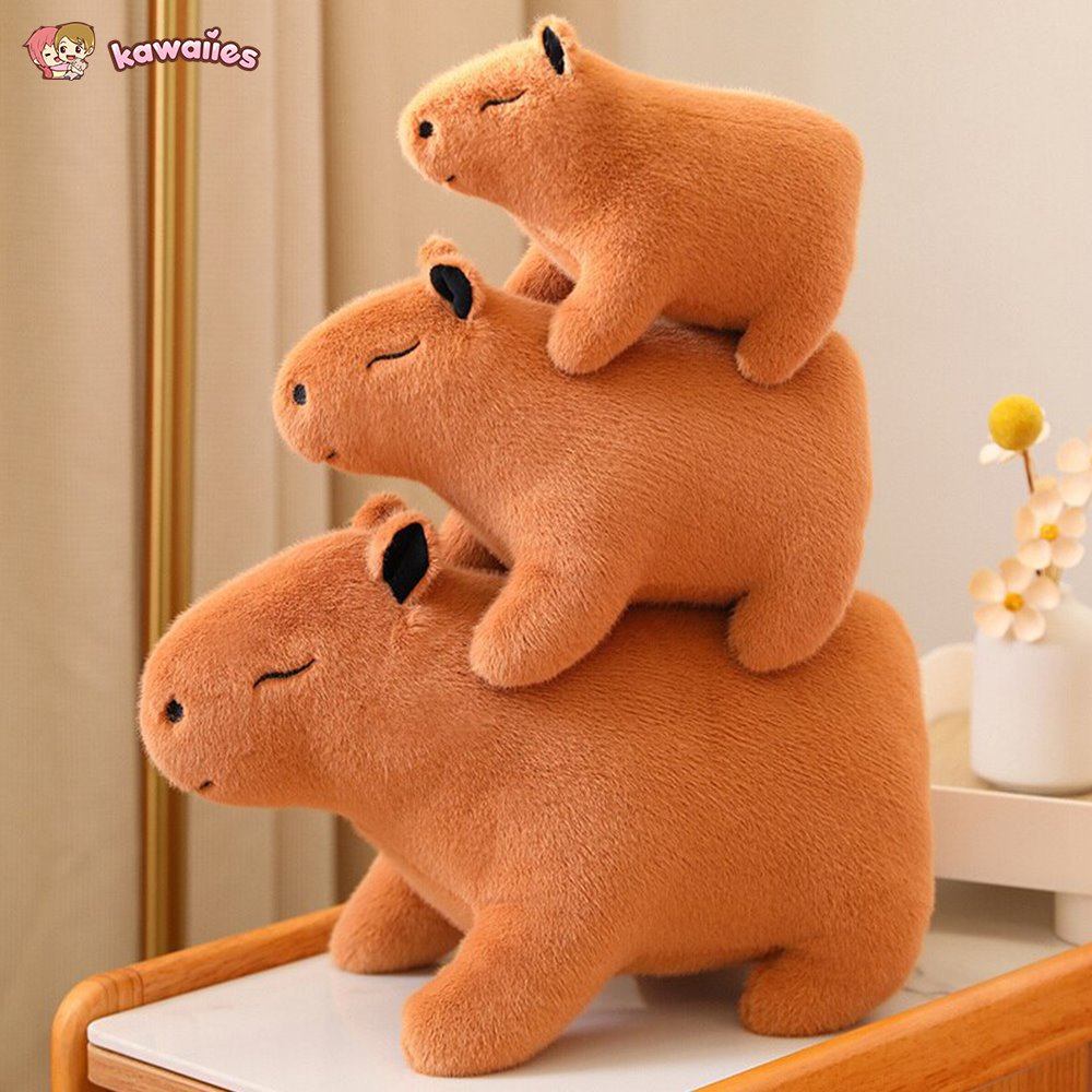 Adorable Fluffy Capybara Stuffed Animal