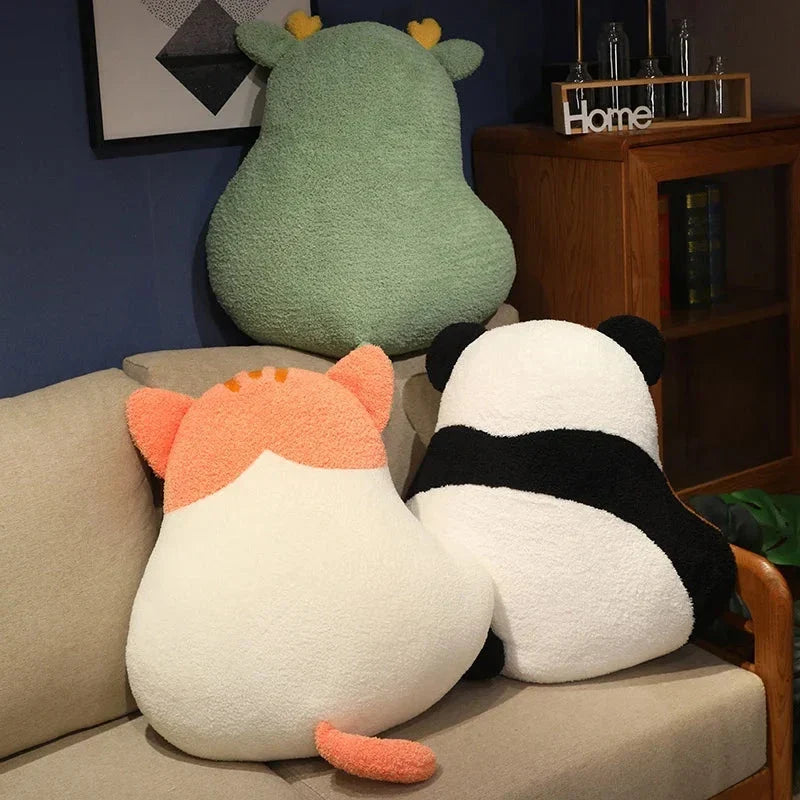 Adorable Fluffy Dinosaur, Cat, Dog, and Panda Plush Pillows – Perfect for Cuddling!