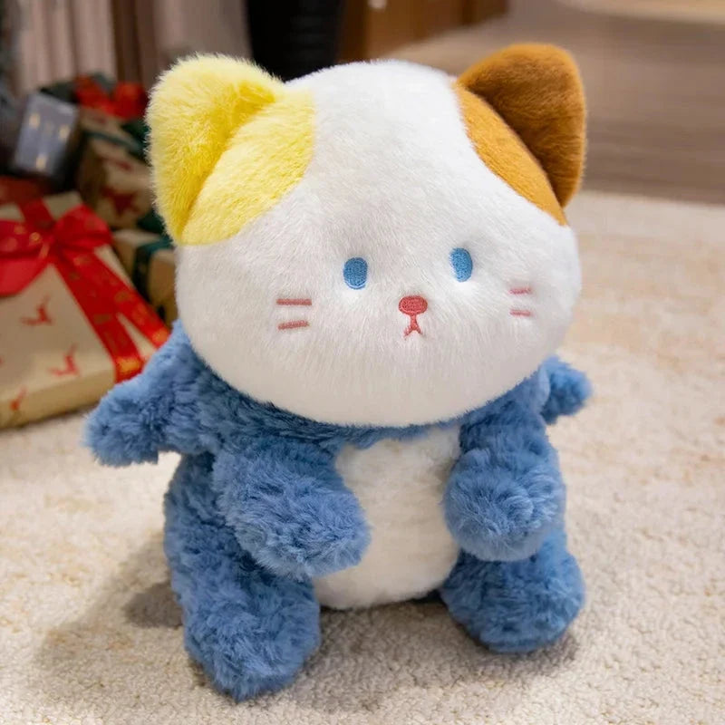 Fluffy Dog & Cat in Shark Outfit Plushie