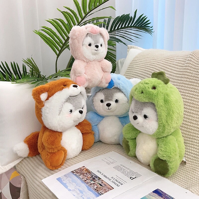 Adorable Fluffy Husky Plushie Crew