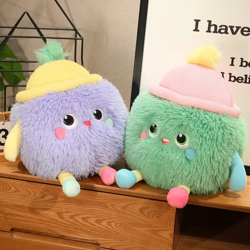 Adorable Fluffy Monster Milk Bottle Plush Toy