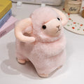 Adorable Fluffy Pink and White Sheep Ram Plush Toys