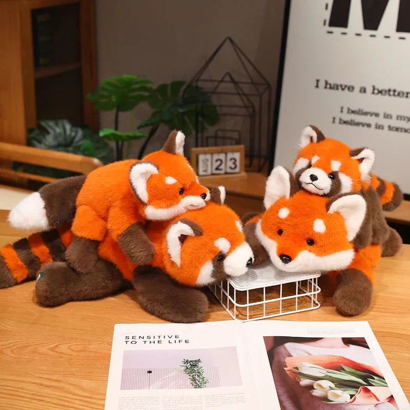 Fluffy Red Panda & Fox Plushies