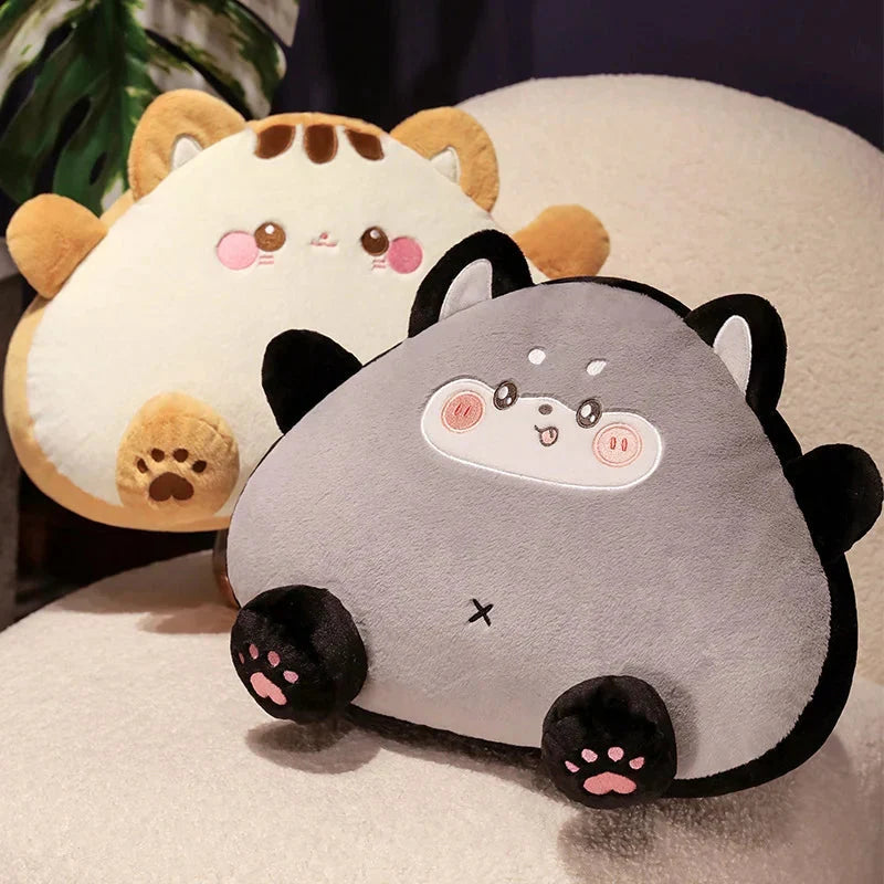 Adorable Fluffy Cat Plushies Shaped Like Toasties