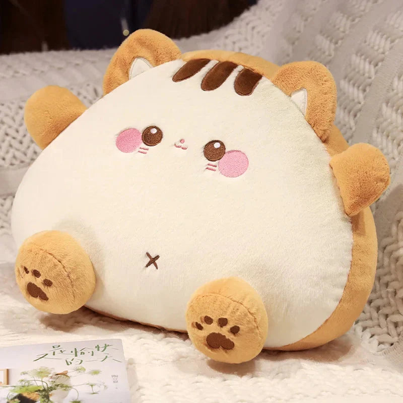 Adorable Fluffy Cat Plushies Shaped Like Toasties