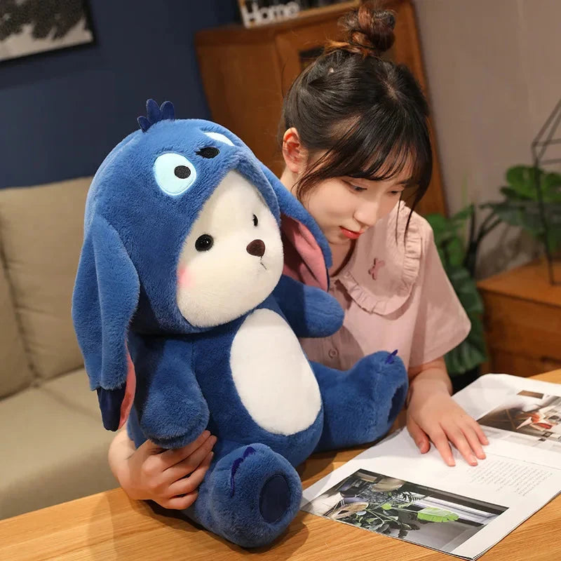 Fluffy White Bear Donkey Outfit Plushie