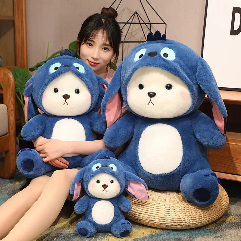 Fluffy White Bear Donkey Outfit Plushie