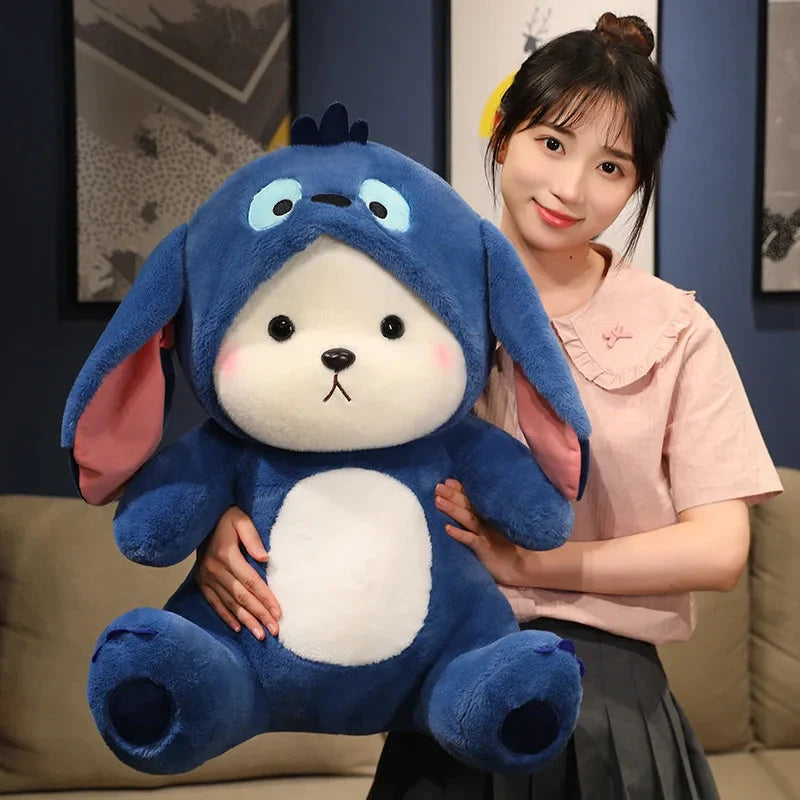 Fluffy White Bear Donkey Outfit Plushie