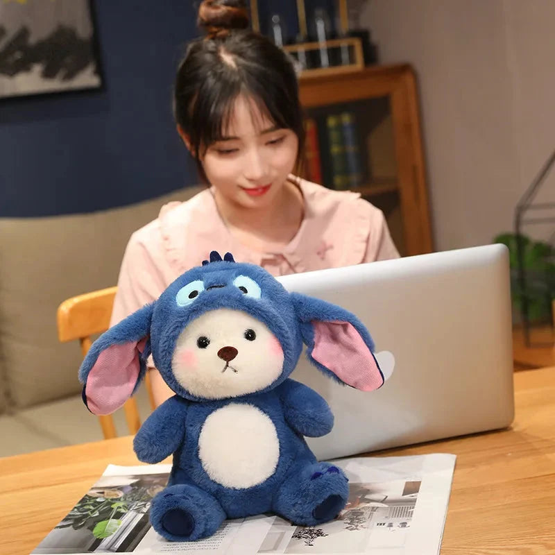 Fluffy White Bear Donkey Outfit Plushie