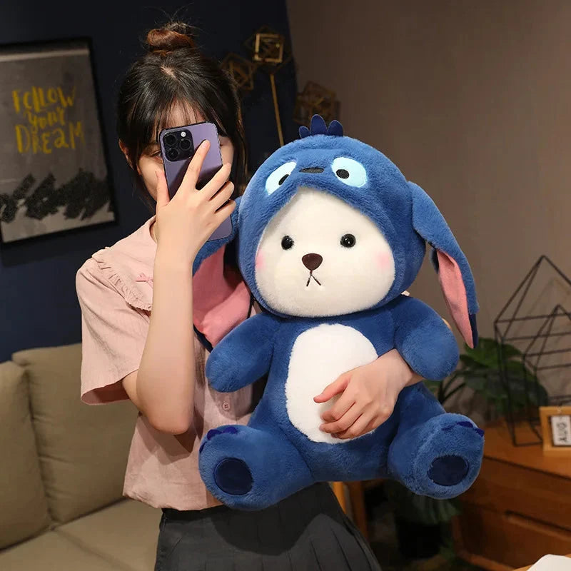 Fluffy White Bear Donkey Outfit Plushie