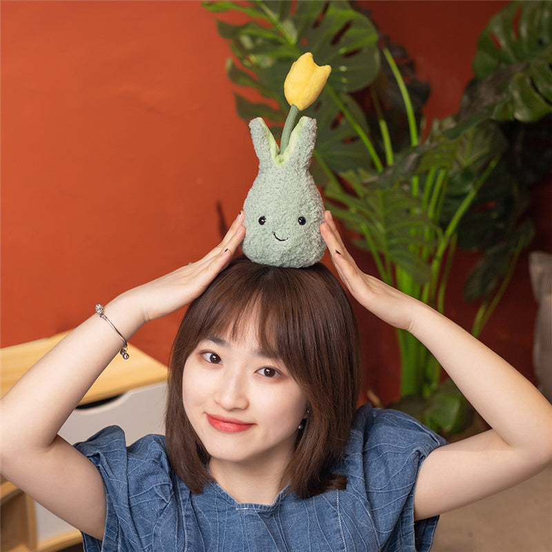 Adorable Cuddly Tulip Plushie - 22cm Flower Pot Collection