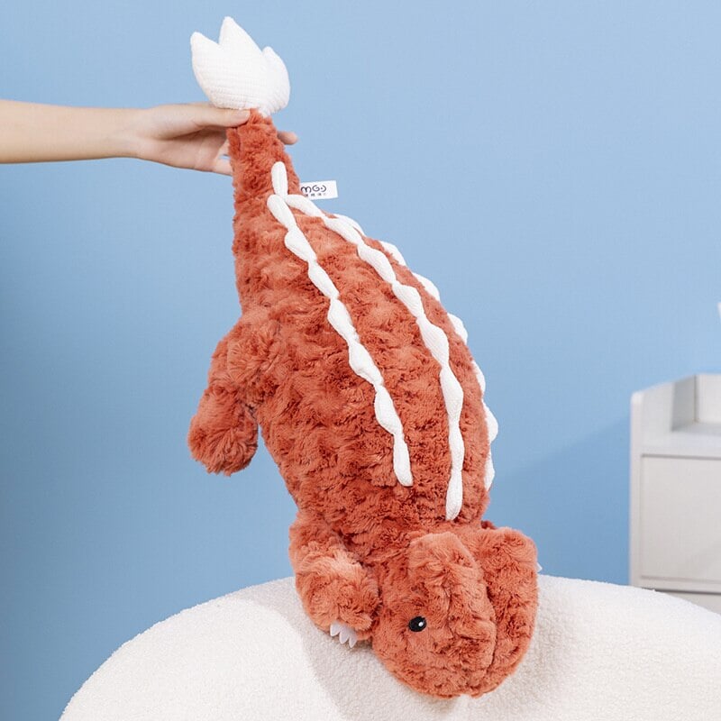Adorable Fuzzy Plush Pink and Red Lizard Friends