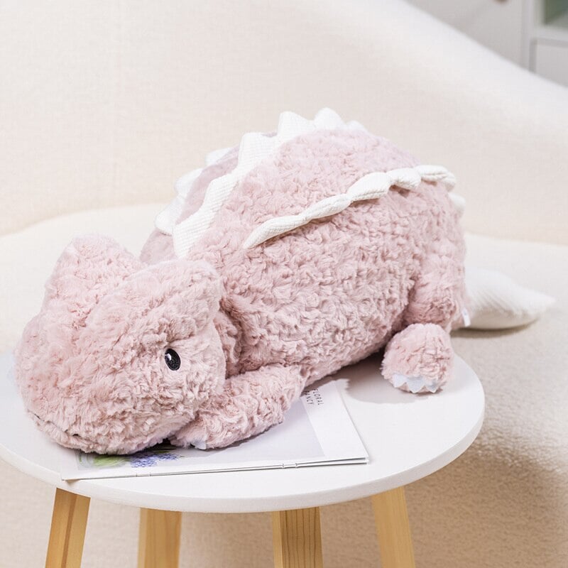 Adorable Fuzzy Plush Pink and Red Lizard Friends