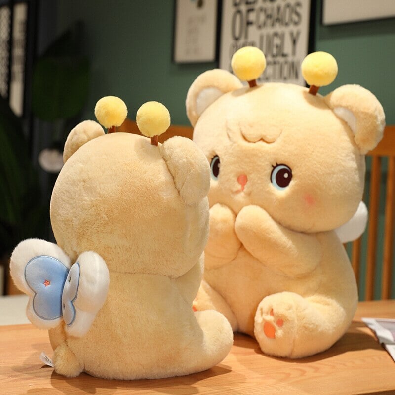 Adorable Gem the Bumble Bee Brown Bear Plush Toy