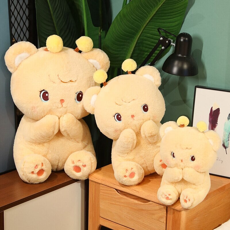 Adorable Gem the Bumble Bee Brown Bear Plush Toy