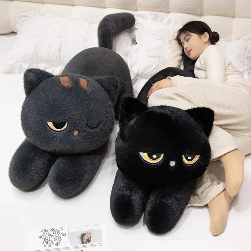 Giant Black Grey Cat Plushies