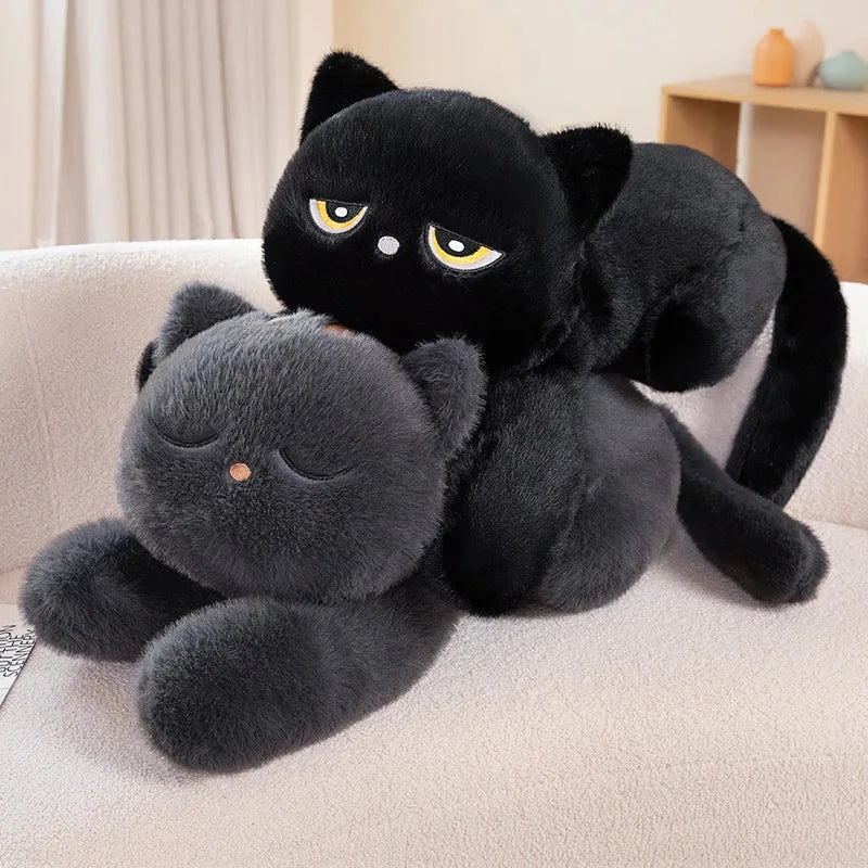 Giant Black Grey Cat Plushies