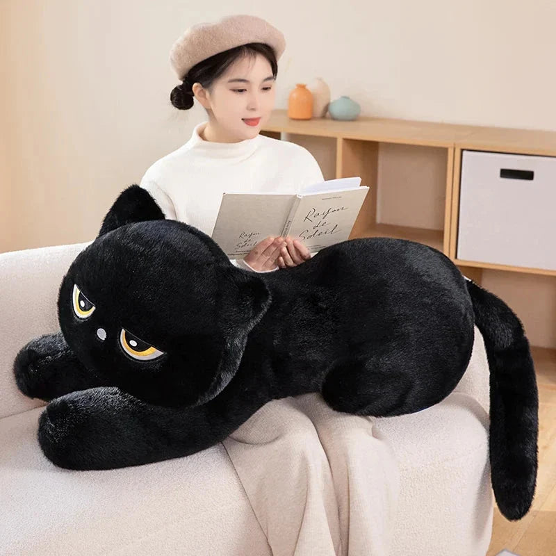 Giant Black Grey Cat Plushies