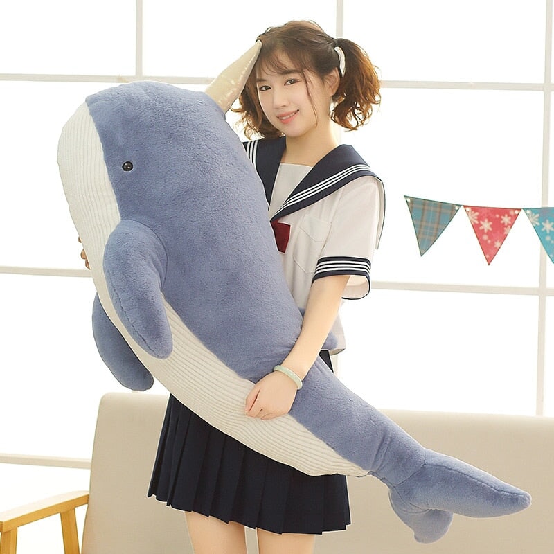 Giant Blue Pink Narwhal Plushies