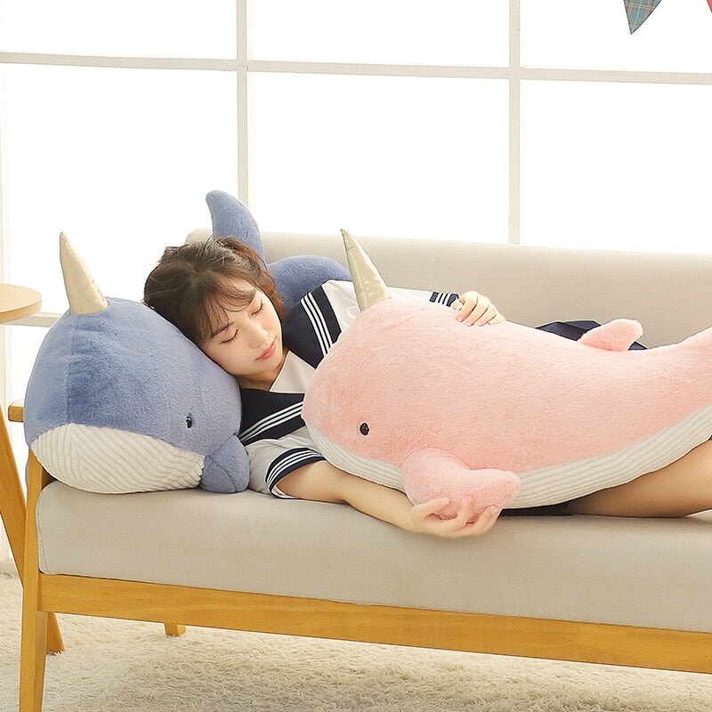 Giant Blue Pink Narwhal Plushies