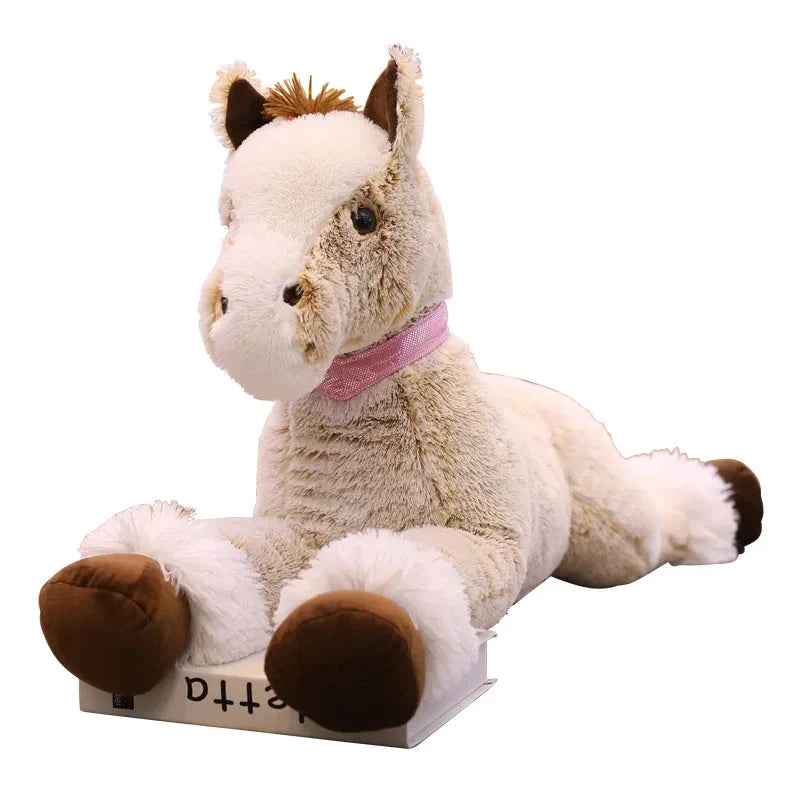 Extra-Large Cozy Brown and Gray Horse Plush Toy