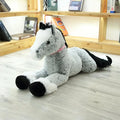 Cuddly Extra-Large Brown and Gray Horse Plush Toy