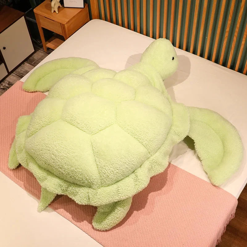 Giant Fluffy Cheerful Turtle Plushie