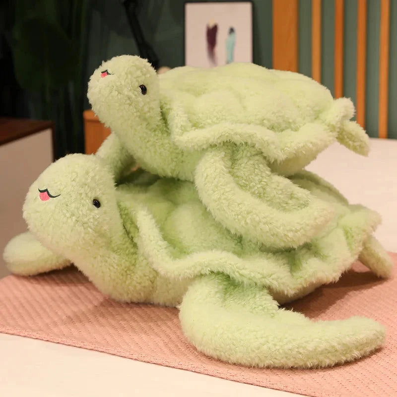 Giant Fluffy Cheerful Turtle Plushie