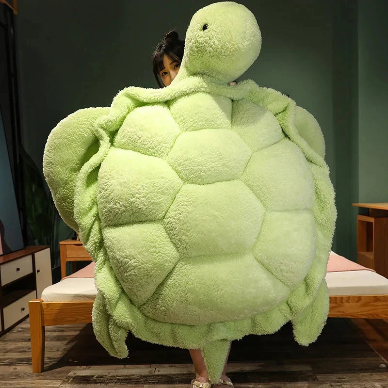 Giant Fluffy Cheerful Turtle Plushie