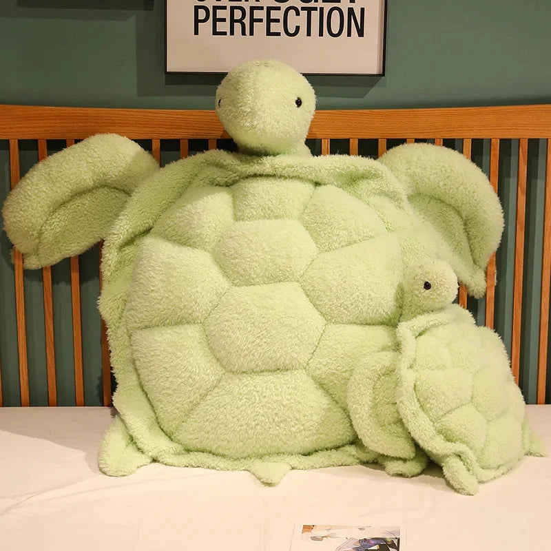 Giant Fluffy Cheerful Turtle Plushie