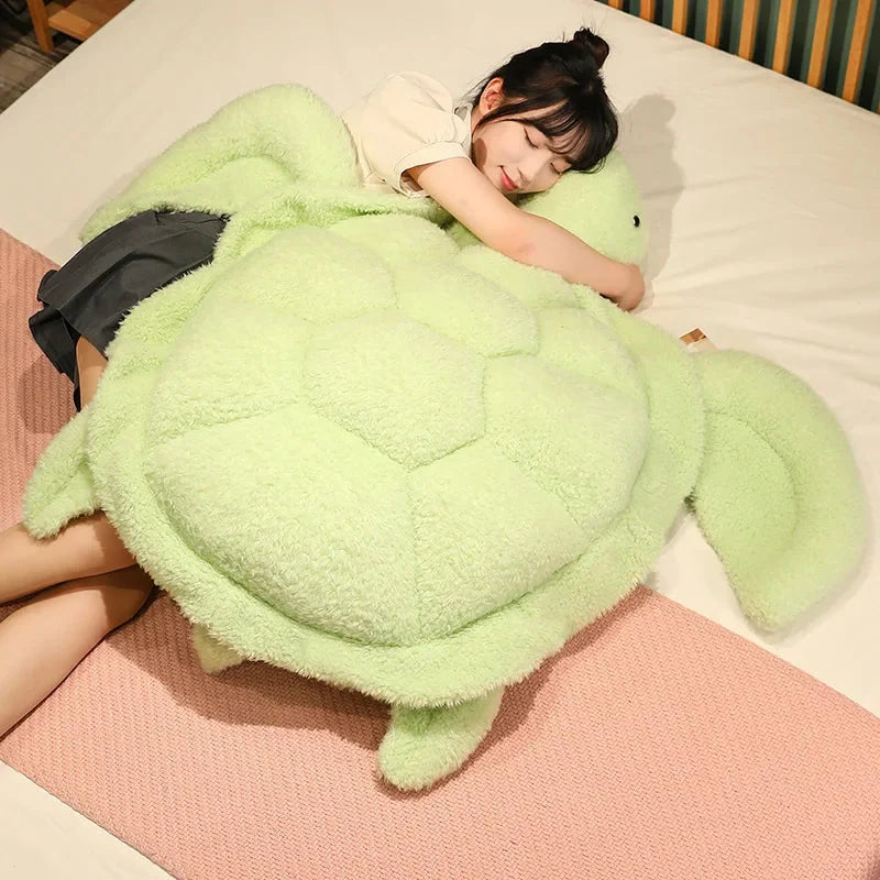 Giant Fluffy Cheerful Turtle Plushie