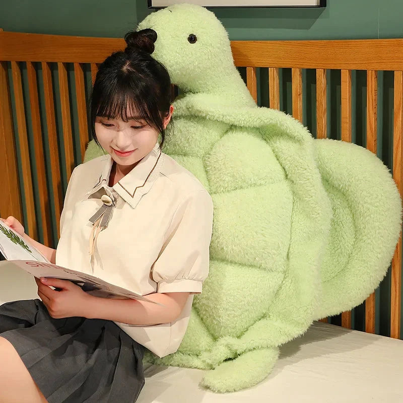 Giant Fluffy Cheerful Turtle Plushie