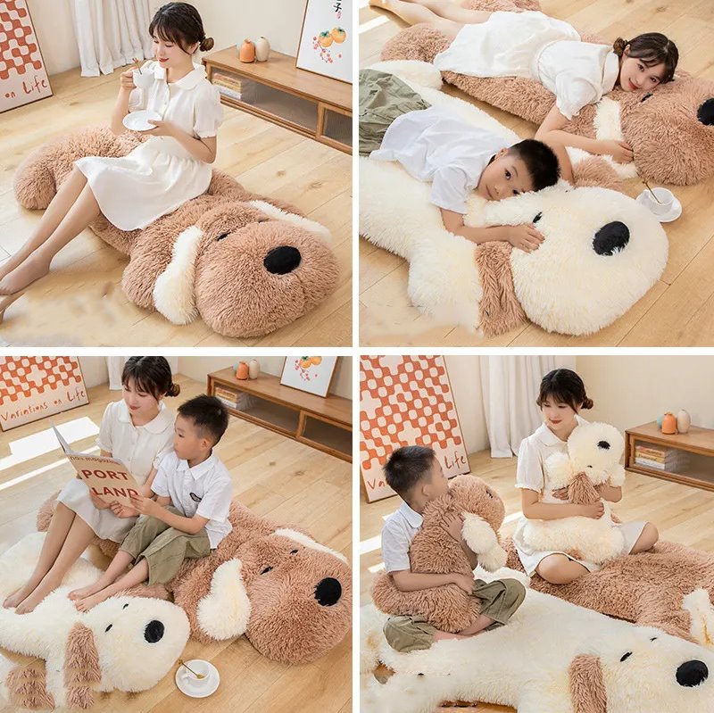 Adorable Giant Fluffy Pancake Dog Plush Toy