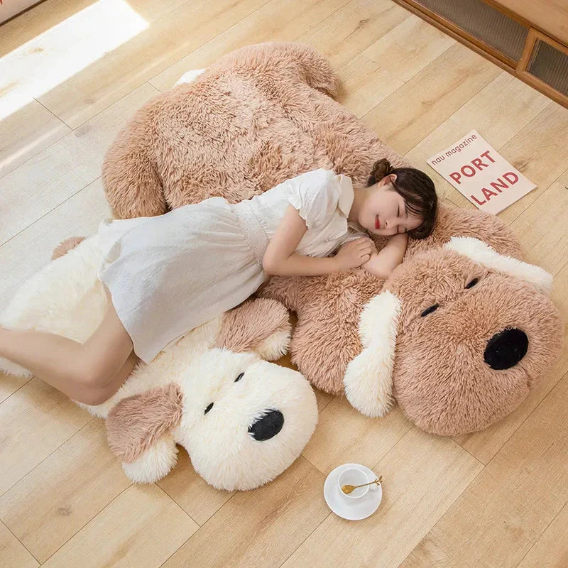Adorable Giant Fluffy Pancake Dog Plush Toy