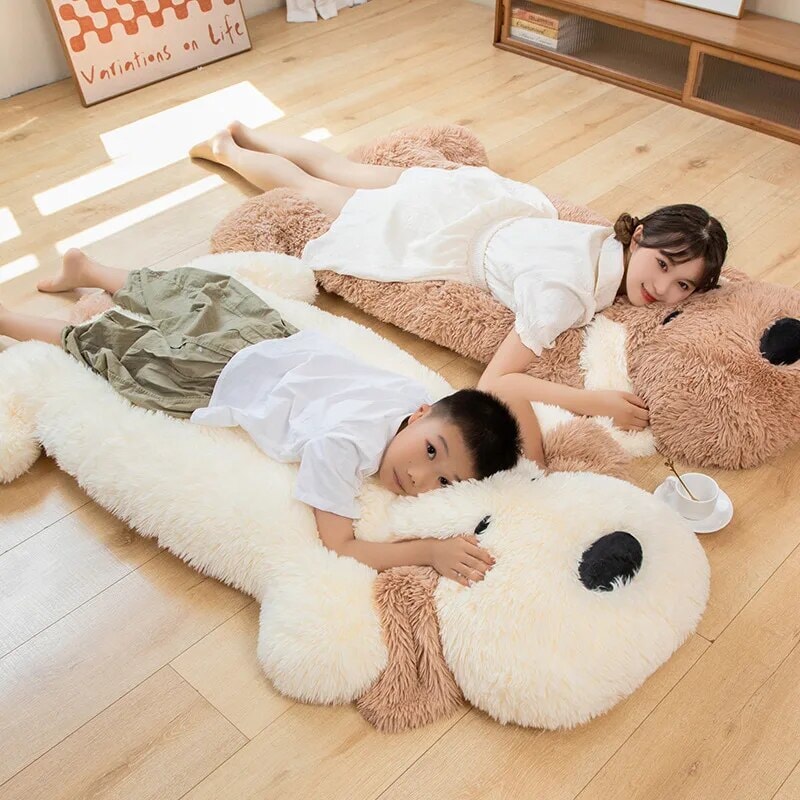 Adorable Giant Fluffy Pancake Dog Plush Toy
