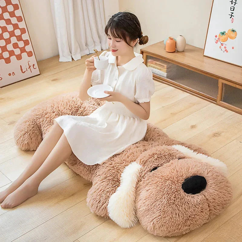 Adorable Giant Fluffy Pancake Dog Plush Toy