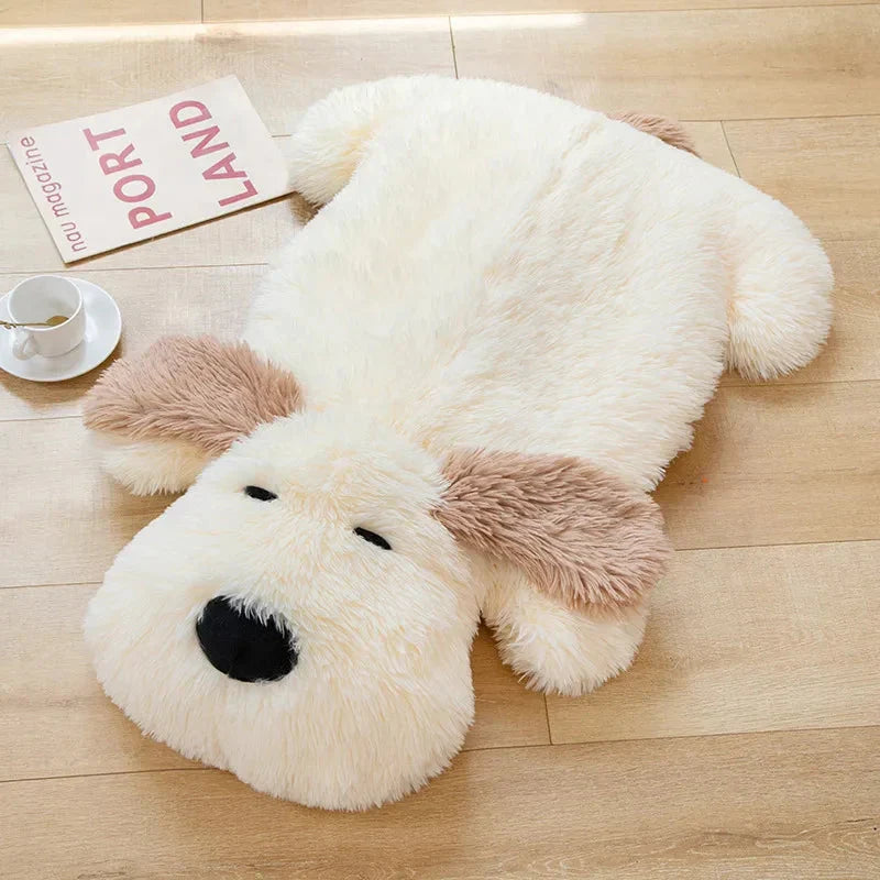 Adorable Giant Fluffy Pancake Dog Plush Toy