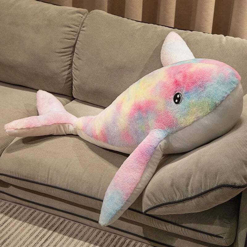 Cosmic Cuddles: Enormous Fluffy Whale Plush Toy