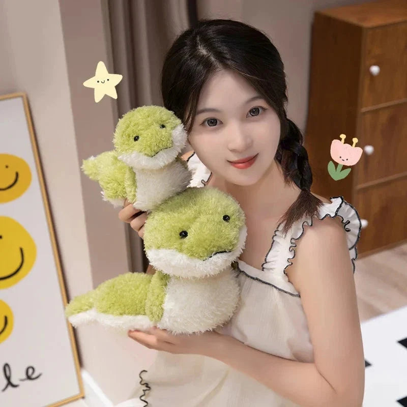 Green Soft Fluffy Snake