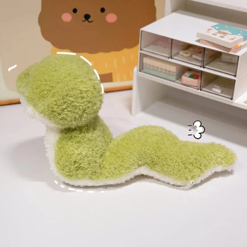 Green Soft Fluffy Snake